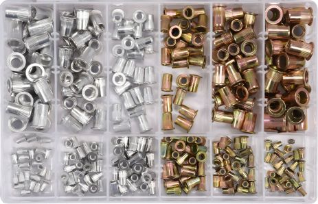 Різьбових заклепок набір із сталі та алюмінію М3-М10 300 шт Yato YT-36480