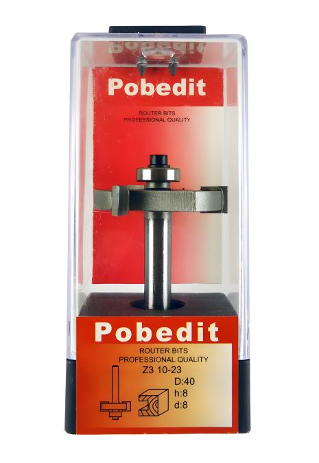 Четверть выборная фреза трехножевая D-40 мм, H-8 мм, д-8 мм Pobedit P-1023-08z3-08 Четверть выборная фреза трехножевая D-40 мм, H-8 мм, д-8 мм Pobedit P-1023-08z3-08