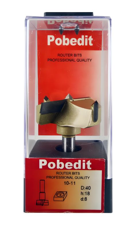 Форстнер фреза D-40 мм, d-8 мм Pobedit P-1011-08-40