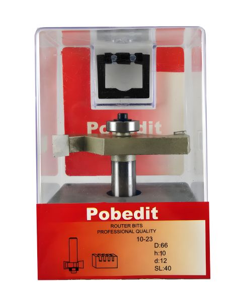 Фреза Pobedit для выборки четверти D-66 мм, H-10 мм, d-12 мм (P-1023-12-66-10)