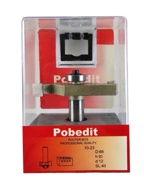 Фреза для вибірки чверті Pobedit P-1023-12-66-10 D-66 мм, H-10 мм, d-12 мм