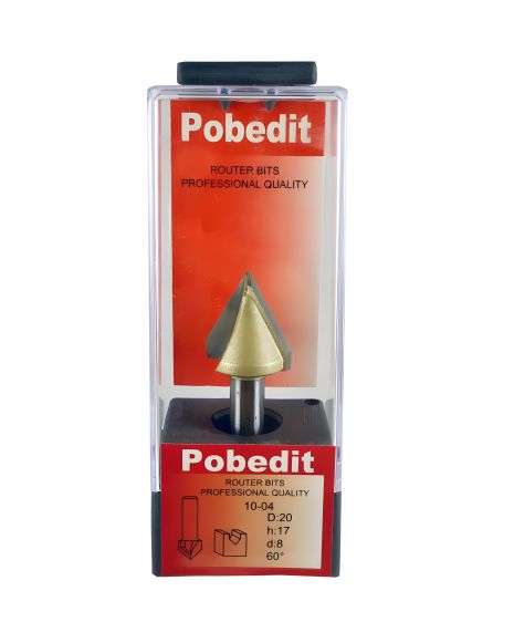 Фреза пазовая галтельная V-образная Pobedit P-1004-08-60-20