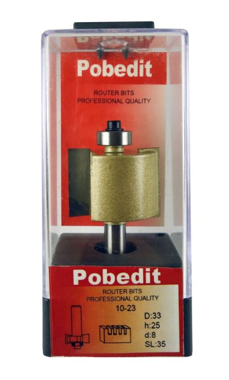 Фреза для вибірки чверті 33 мм D, 25 мм H, 8 мм d Pobedit P-1023-08-25