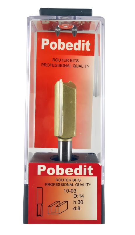 Пряма пазова фреза D-14 мм, d-8 мм Pobedit P-1003-08-14