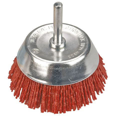 Торцевая зачистная щетка с хвостовиком 65 мм, нейлон, Verto 62H708