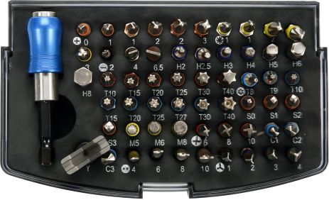 Набір викруткових насадок 1/4" з викруткою-тримачем 59 шт. Yato YT-04624 ScrewSet