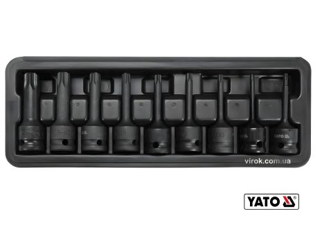 Набір торцевих ударних голівок Torx 9 шт. Yato YT-10654