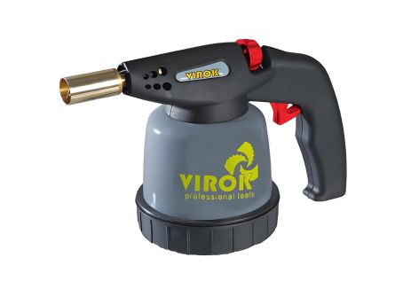 Газовая паяльная лампа с п'єзозапалом, под баллон 190 г Virok 44V141
