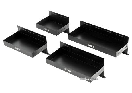 Магнітні полиці YaTo: L x W x H - 31/27/21/15.5 x 12 x 11.5 см, 4 шт YT-08682