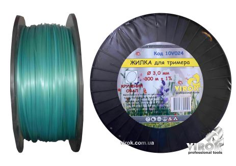 Триммерная леска "Витой ОВАЛ" TM 3.0 мм x 300 м VIROK 10V024 Триммерная леска "Витой ОВАЛ" TM 3.0 мм x 300 м VIROK 10V024