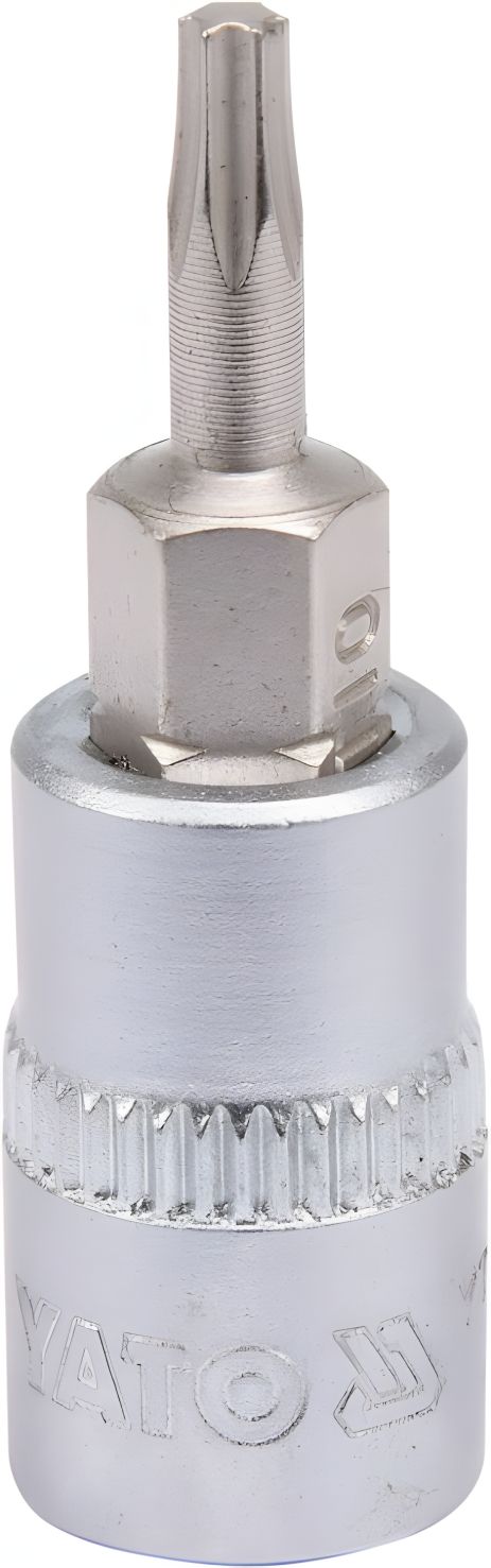 Торцевая головка с отверточной насадкой TORX 1/4" Т10 37 мм Yato YT-04302 Торцевая головка с отверточной насадкой TORX 1/4" Т10 37 мм Yato YT-04302