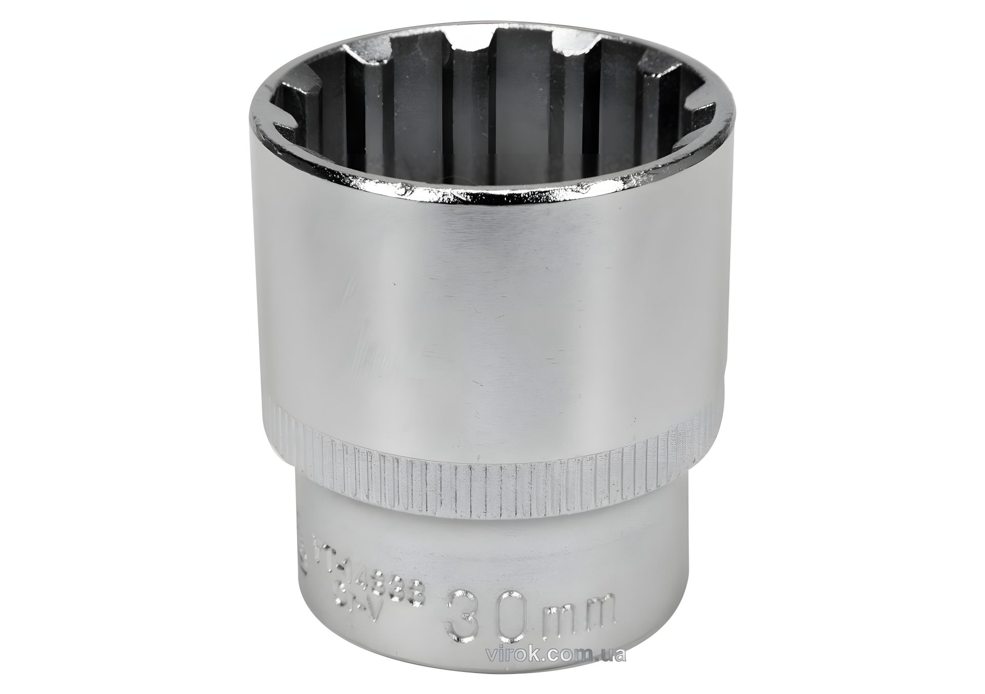 Головка торцева "Spline": 1/2", M30, l=42 мм, CrV YaTo YT-14838