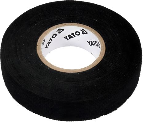 Ізоляційна стрічка тканинна чорна -40°С - +105°С 15 м x 19 x 0.3 мм Yato YT-81500