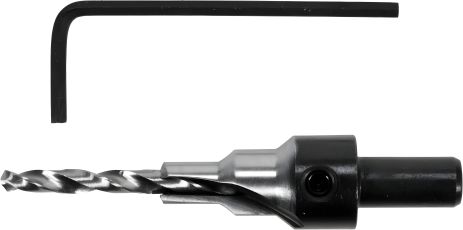 Свердло для конфірматів по дереву Ø= 4/6 мм, хвостовик Ø= 8 мм, з 6-гран. ключем Yato YT-33021 Свердло для конфірматів по дереву Ø= 4/6 мм, хвостовик Ø= 8 мм, з 6-гран. ключем Yato YT-33021