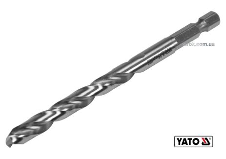 Сверло по металлу 7.5 x 109/69 мм HEX-1/4" HSS 6542 для нержавеющей конструктивной легированной стали Yato YT-44875