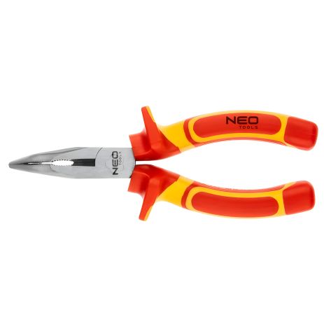 Плоскогубці вигнуті 160 мм, ізольовані на 1000 В, CrV, поліровані (NEO 01-227)