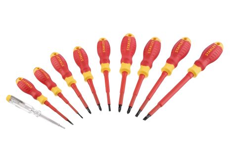 Діелектричних викруток набір : індикатор, SL, PH, PZ, VDE 1000 В, 10 шт Stanley STHT60032-0
