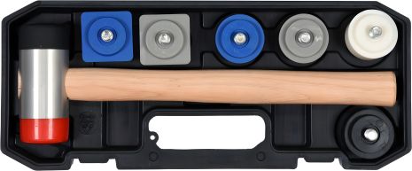 Рихтувальний молоток з квадратними та круглими насадками 320 мм 8 шт Yato YT-45905 Рихтувальний молоток з квадратними та круглими насадками 320 мм 8 шт Yato YT-45905