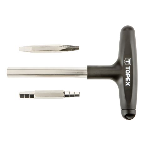 T Ключ ступінчастий розміри: квадрат 6.3 – 7.9 мм, шестигранник 6.3 – 7.9 мм Topex 34D078 T Ключ ступінчастий розміри: квадрат 6.3 – 7.9 мм, шестигранник 6.3 – 7.9 мм Topex 34D078