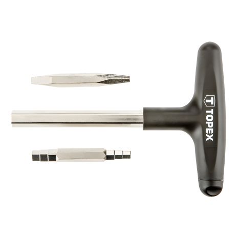 T Ключ ступінчастий розміри: квадрат 6.3 – 7.9 мм, шестигранник 6.3 – 7.9 мм Topex 34D078 T Ключ ступінчастий розміри: квадрат 6.3 – 7.9 мм, шестигранник 6.3 – 7.9 мм Topex 34D078