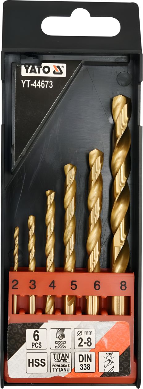 Набор свёрл по металлу 6 шт. Yato YT-44673