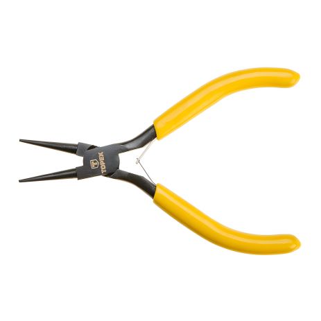 Плоскогубці круглий вигнуті 125 мм, рукоятки з еластичним покриттям, пружина, що розтискає Topex 32D034 для інструментів