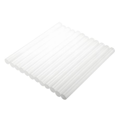 Клеевые стержни Topex 42E180 8 мм, 12 шт., прозрачные, 100 мм Клеевые стержни Topex 42E180 8 мм, 12 шт., прозрачные, 100 мм