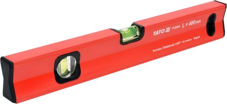Алюминиевый уровень с магнитом, длина 40 см, 2 капсулы, 1 ручка, Yato YT-30060