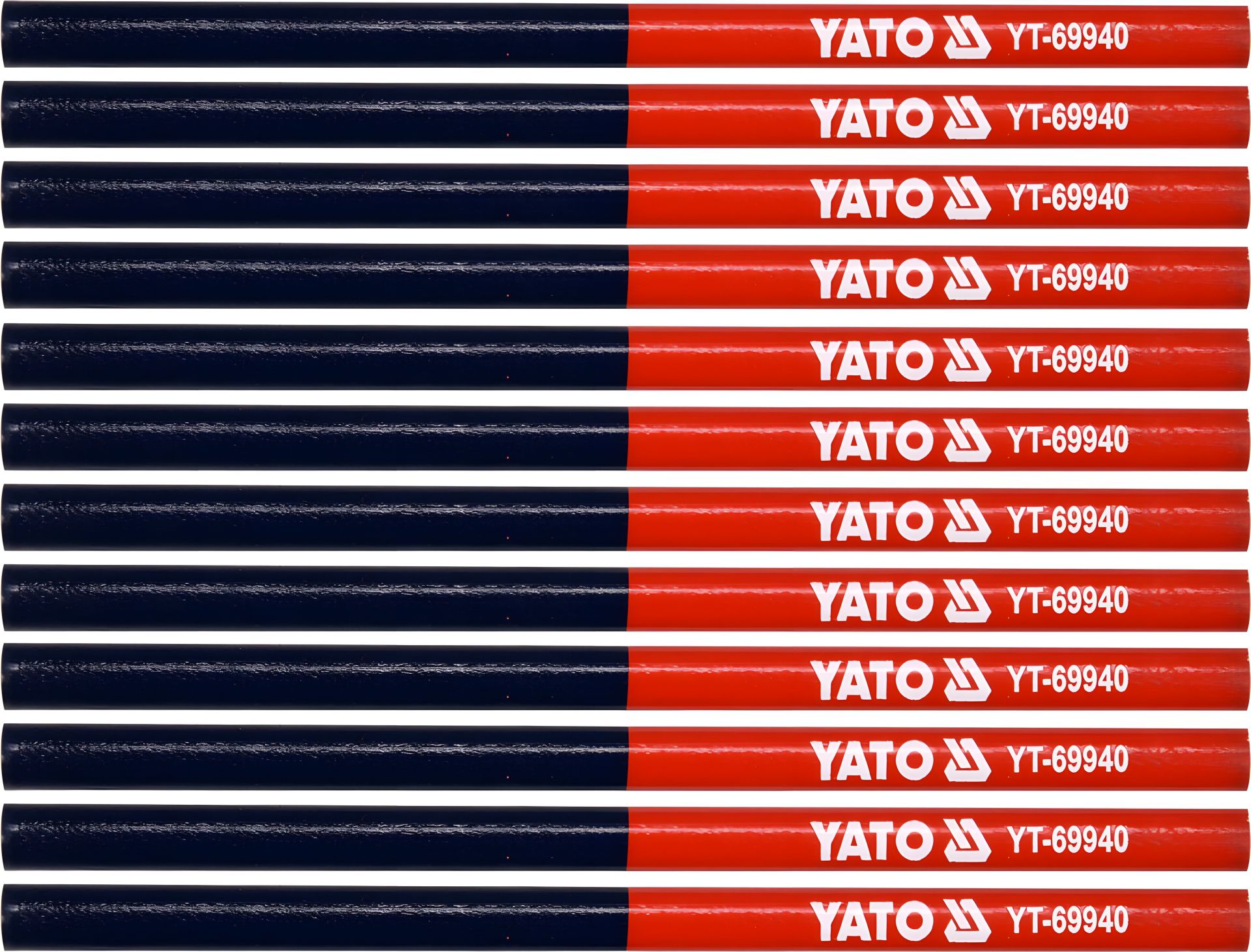 Столярные карандаши 175 мм стержень 4 x 2 мм 12 шт, Yato YT-69940 Столярные карандаши 175 мм стержень 4 x 2 мм 12 шт, Yato YT-69940