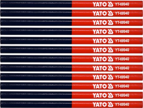 Карандаши столярные 175 мм стержень 4 x 2 мм 12 шт Yato YT-69940 Карандаши столярные 175 мм стержень 4 x 2 мм 12 шт Yato YT-69940
