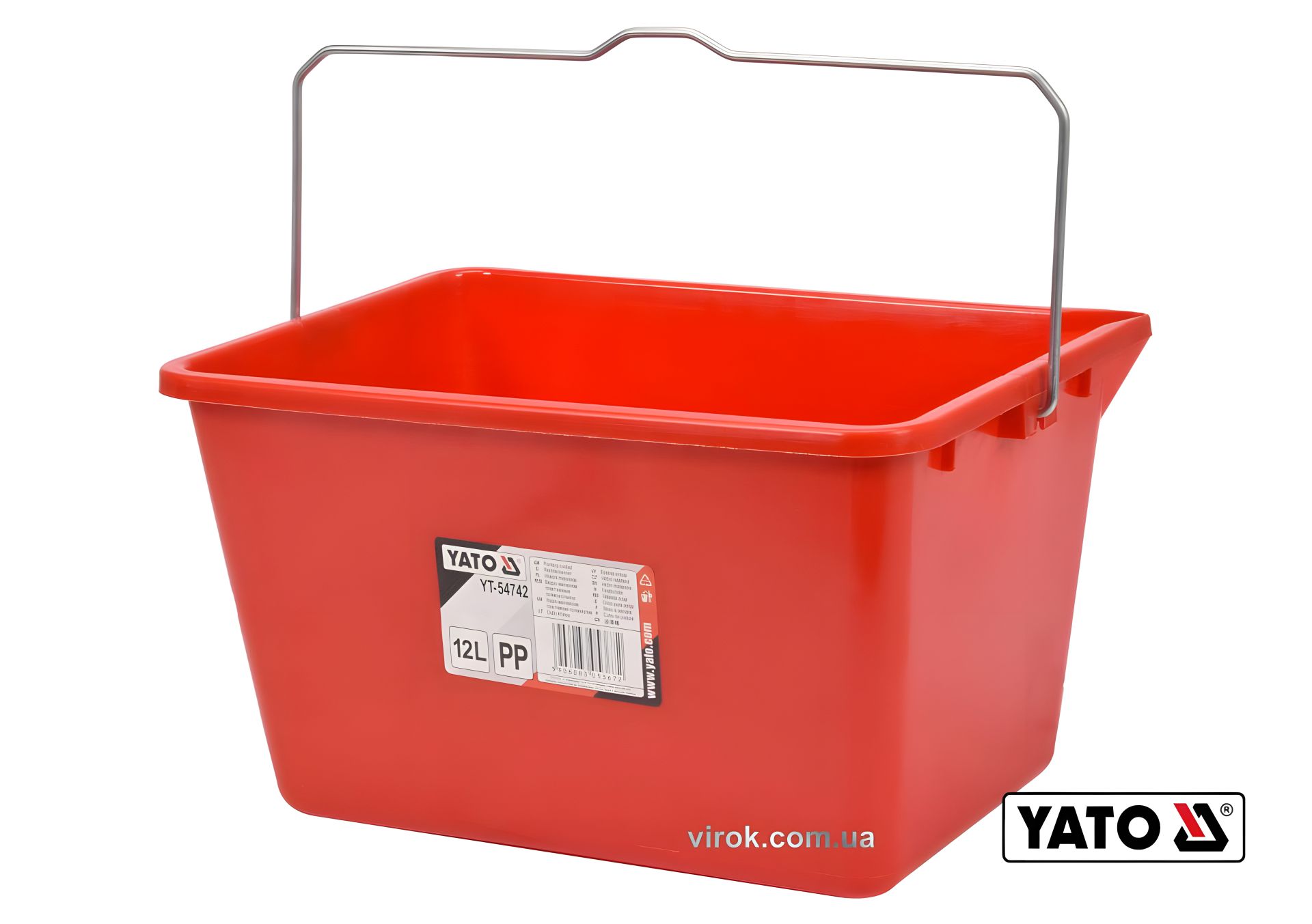 Пластиковое ведро с делениями 12 л для малярных работ YaTo YT-54742 Пластиковое ведро с делениями 12 л для малярных работ YaTo YT-54742