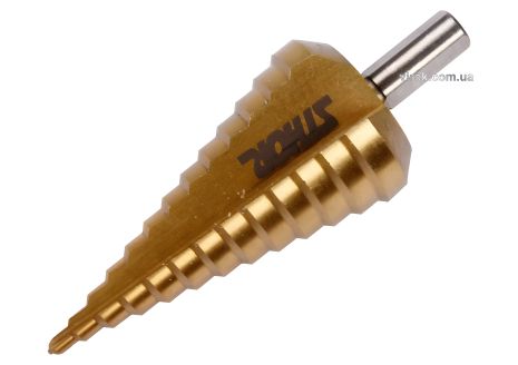 Конічне сверло ступінчасте STHOR по металу 4-39 мм HSS 4241 Yato 22613 Конічне сверло ступінчасте STHOR по металу 4-39 мм HSS 4241 Yato 22613