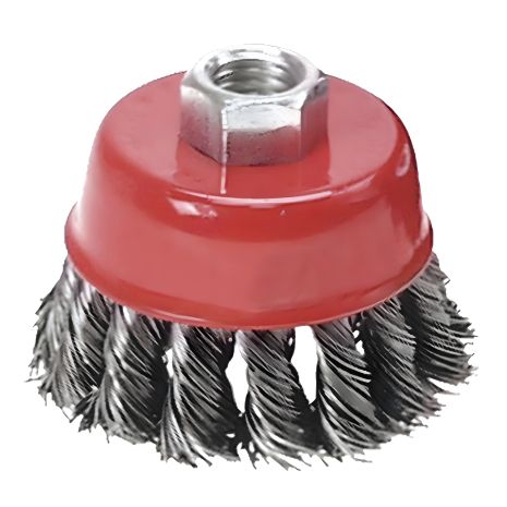 Щітка посилена дротяна чашкова, VERTO 100 мм x М14 конструкція (62H131)