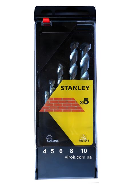 Набор сверл по цегле Stanley STA56035-QZ, 4-10 мм, 5 шт.