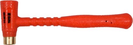 Молоток безінерційний з латунним бойком Ø= 20 мм, m= 300 г, l= 220 мм Yato YT-46190