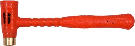 Молоток безінерційний з латунним бойком Ø= 20 мм, m= 300 г, l= 220 мм Yato YT-46190