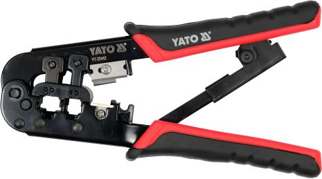 Кліщі для обтискання та зачистки дротів, тип RJ45, RJ11 190 мм Yato YT-22442 (Професійні) Кліщі для обтискання та зачистки дротів, тип RJ45, RJ11 190 мм Yato YT-22442 (Професійні)