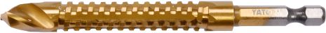 Фреза свердлильна по металу: HSS-TIN, Ø= 10 мм, l= 105 мм, HEX - 1/4" Yato YT-44828