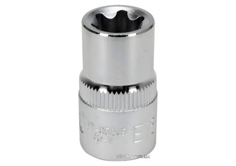 Торцева головка TORX E16, квадрат - 1/2", CrV, DIN 2124 [Блістер] YaTo YT-05249