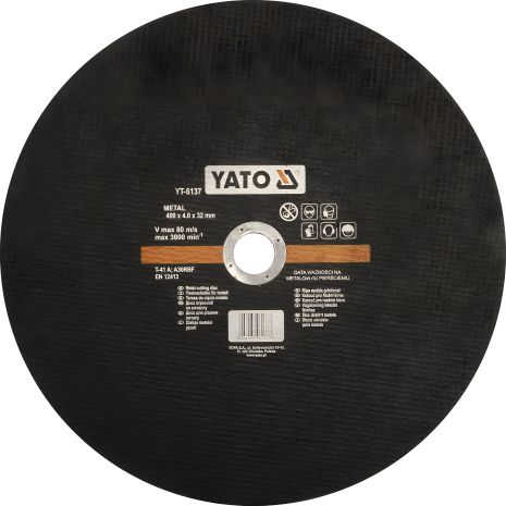 Відрізне коло Yato YT-6137 по металу для монтажної пилки 400х4 мм