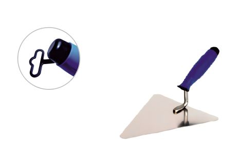 Каменщикова кельма треугольная нержавеющая PROFI 180 мм двухкомпонентная ручка Virok 14V018