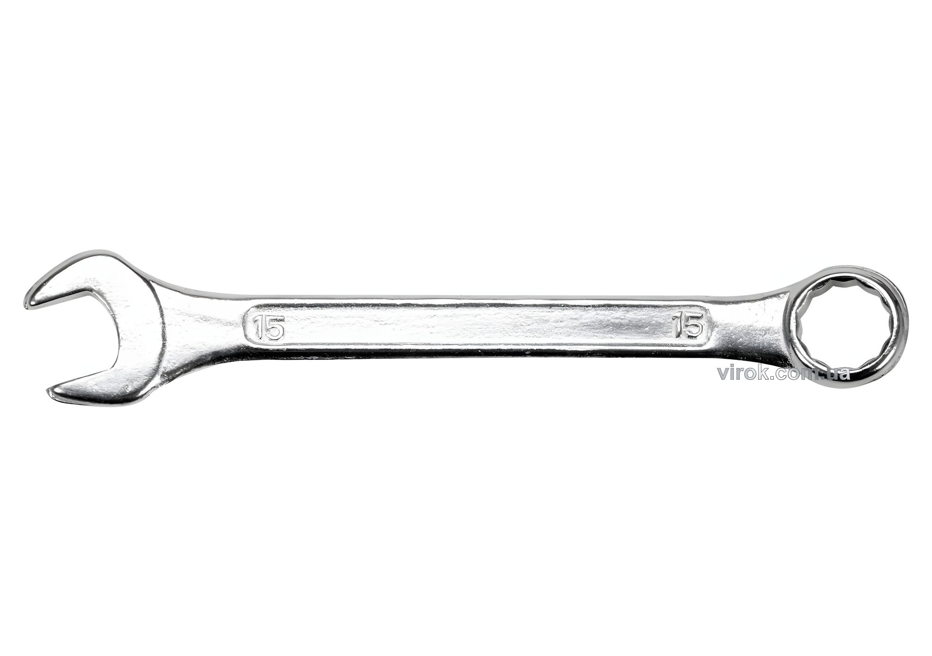 Ріжково-накидний ключ STHOR: М 15 мм, з вуглецевої сталі Vorel 51049 Ріжково-накидний ключ STHOR: М 15 мм, з вуглецевої сталі Vorel 51049