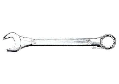 Ключ ріжково-накидной STHOR : М 15 мм, из углеродистой стали Vorel 51049