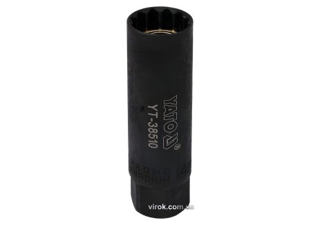 Торцева головка 12-гранна для свічок двигунів 3/8" 14 мм Yato YT-38510