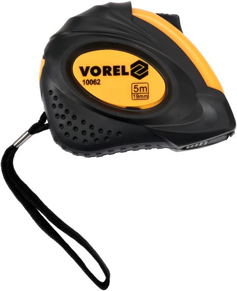 Рулетка 5 м з метричною шкалою, 2 фіксатори, Vorel 10062 Рулетка 5 м з метричною шкалою, 2 фіксатори, Vorel 10062