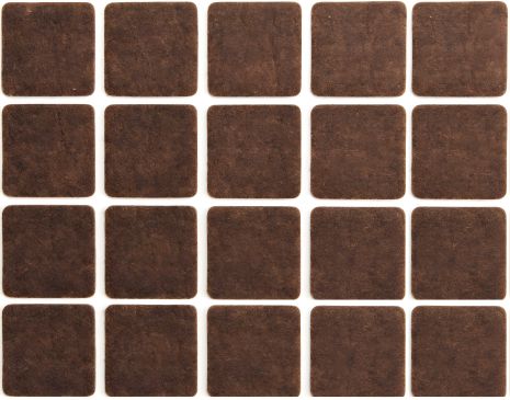 Набір самоклеючих повстяних протекторів, 20х20 мм Vorel 74861