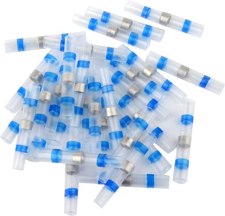 Термоусадочные кембрики с припоем при t≤ 105°C, прозрачные, для проводов 1.5-2,5 мм², 100 шт, Yato YT-81453