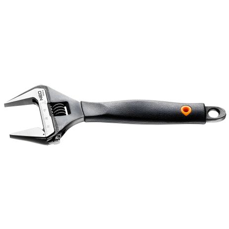 Разводной ключ, сталь CrV, DIN 3117, прорезиненная рукоятка NEO (03-014)