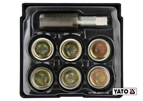 Набор для ремонта пробок масляных, М20x1.5, 6 шт, Yato YT-17574