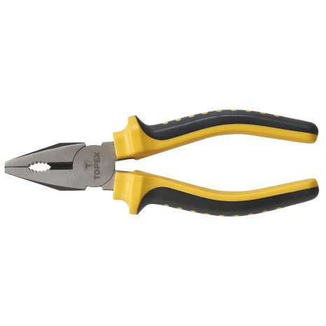 Плоскогубці комбіновані 200 мм, двокомпонентна рукоятка, сталь CS Topex 32D100
